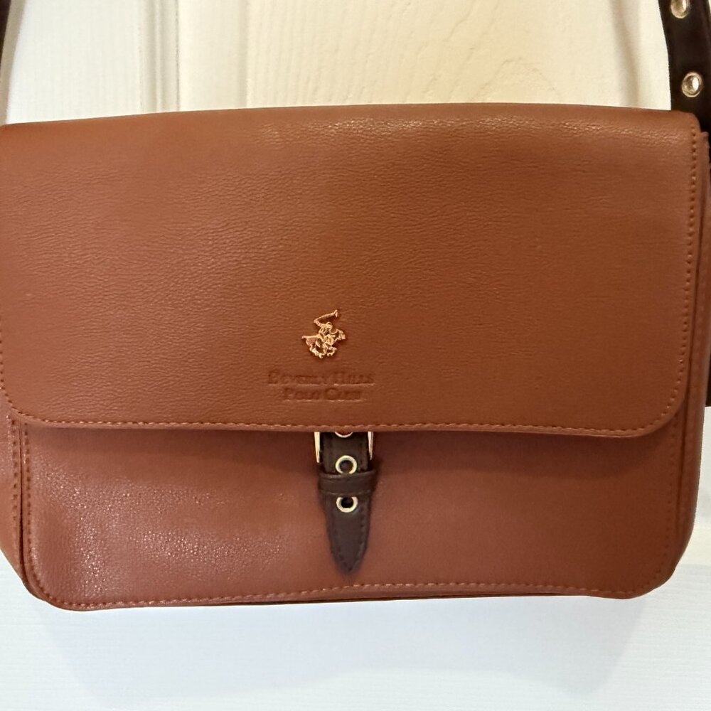 Brown Shoulder Bag Purse Beverly Hills Polo Club New